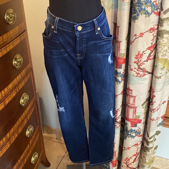 7 For All Mankind Josephine Skippy Boyfriend Jean Size 29 - Picture 2 of 5